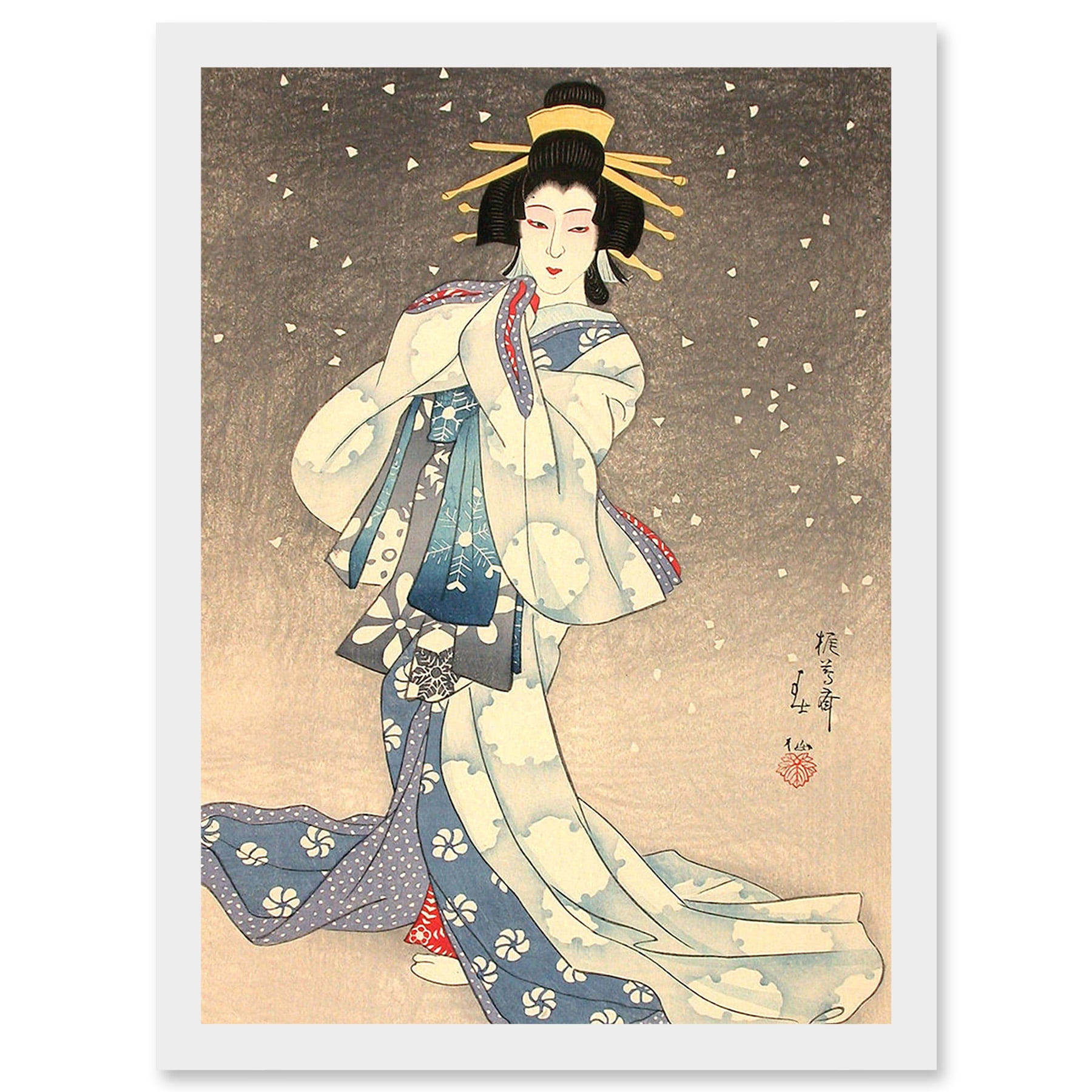 Painting-Geisha-Kabuki-Natori-