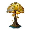 Painting Glass Mushroom Table Lamp Vintage Desk Lamps Decorative