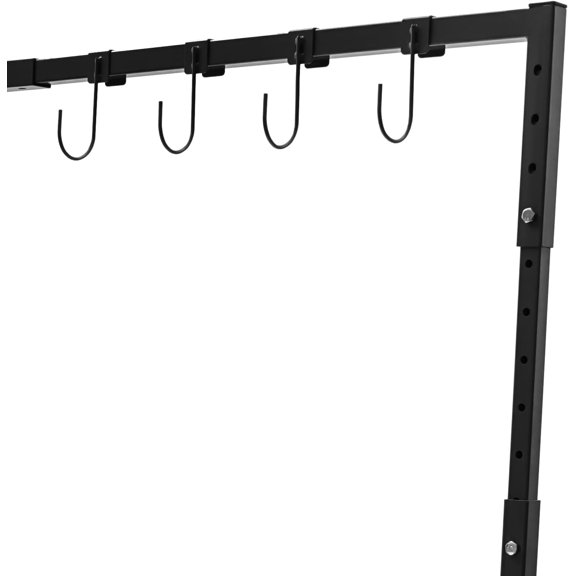 Painting Hanger Rack, Auto Body Paint Stand With 4 Universal Casters And 8 Hooks,Adjustable Height 5-7ft,Free Standing Automotive Painting Stand For Hang The Hood, Doors, Fenders, Tailgate,Etc(Black)