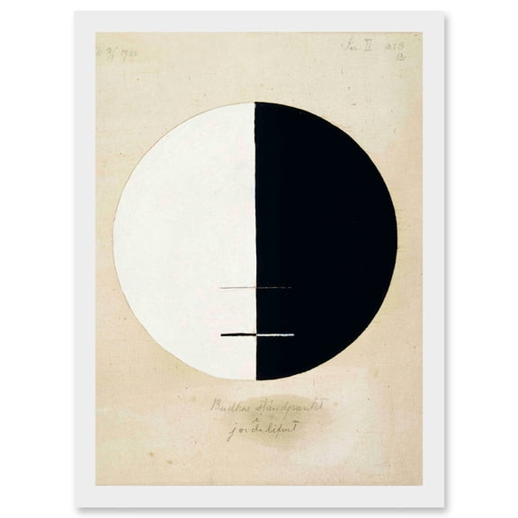 Painting Hilma Af Klint 1920 Buddhas Standpoint Earthly Life Abstract Artwork Framed Wall Art Print A4