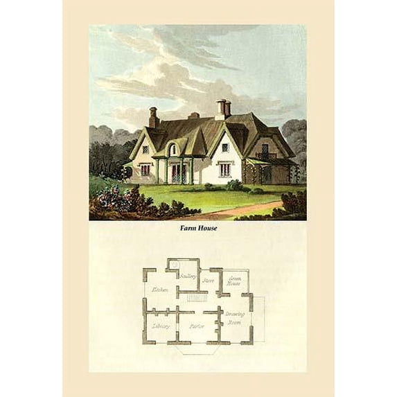 Painting Images for the Design and D_cor of a Country Home, Manor or Cottage especially in Canvas Poster Print by J. B. Papworth (24 x 36)