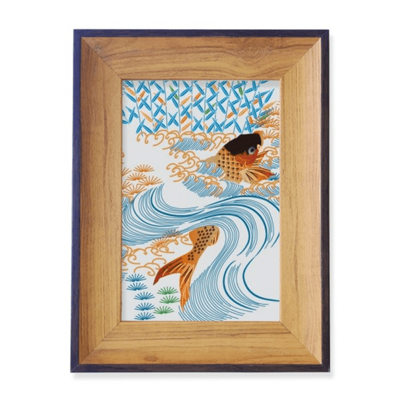 Painting Japanese Culture Fish Water Photo Frame Exhibition Display Art Desktop Painting