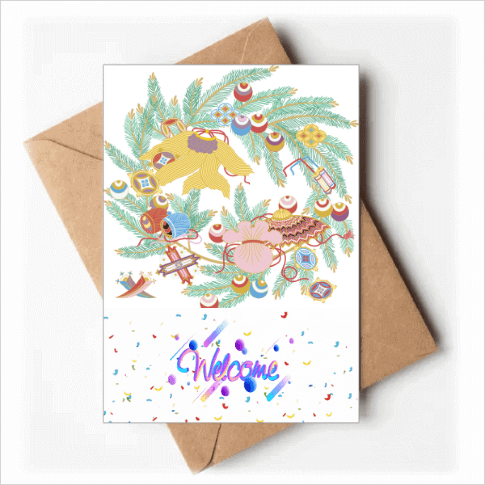 Painting Japanese Culture Flower Welcome Back Greeting Cards Envelopes Blank