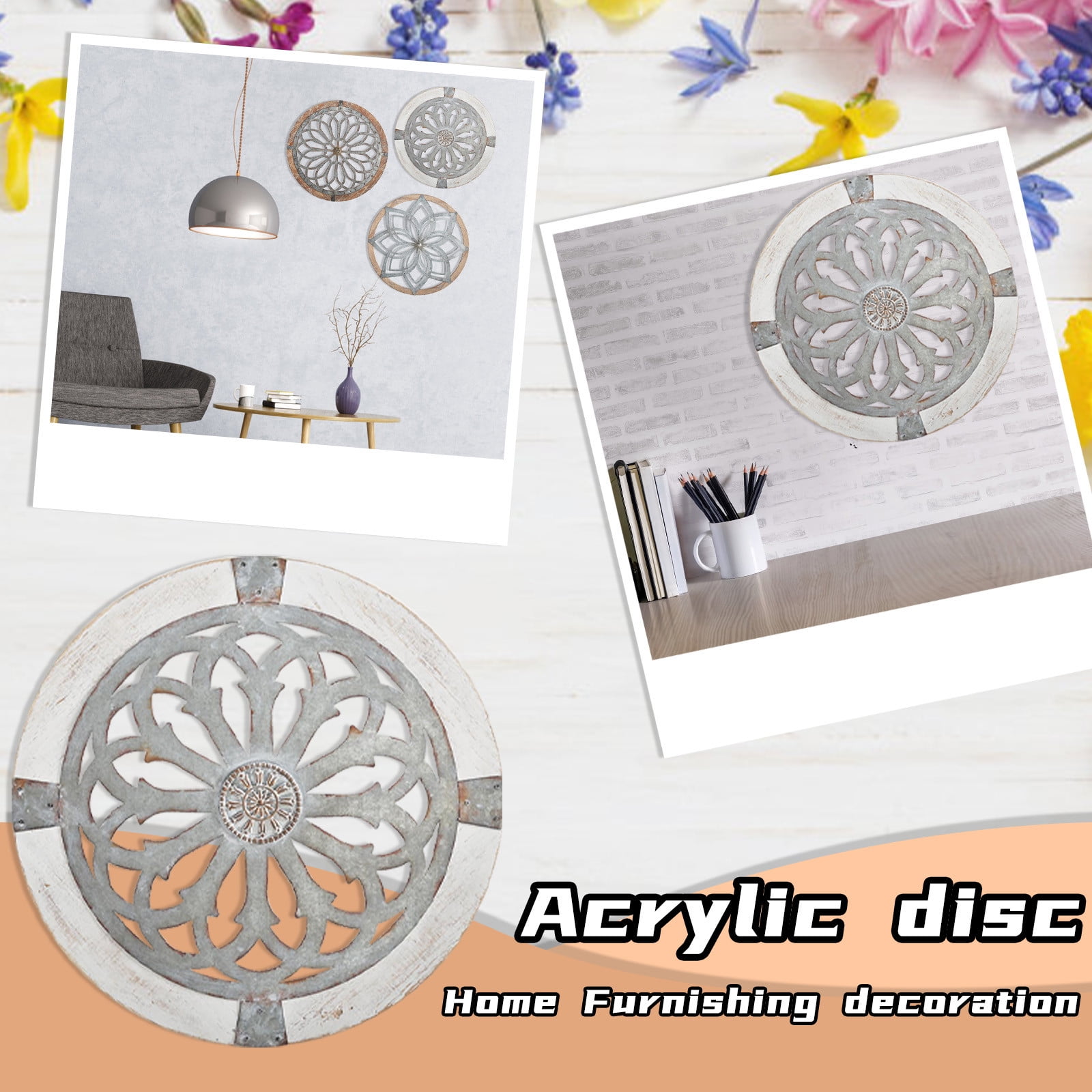 Painting Medal man woman wall art,Round decor board,Firepit medal art