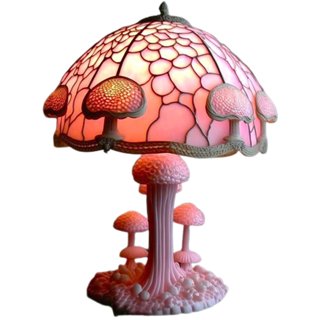 Colored Resin Flower Mushroom Series Table Lamp 5.9 Inch Table Lamp Night  Lamp