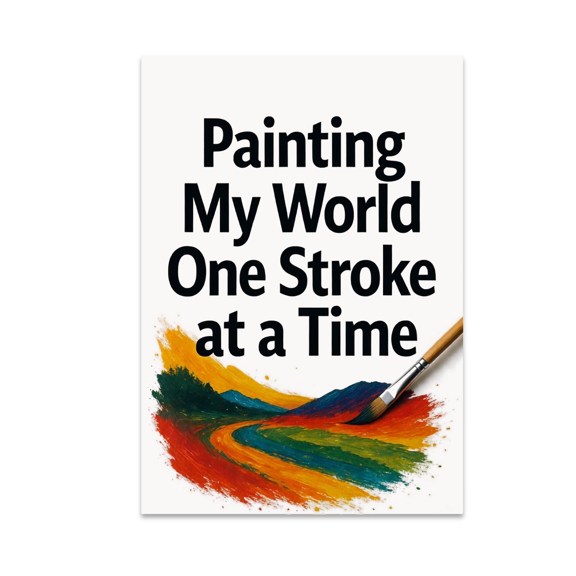 Painting My World One Stroke at a Time - Art Enthusiast - 13x19 Poster Print