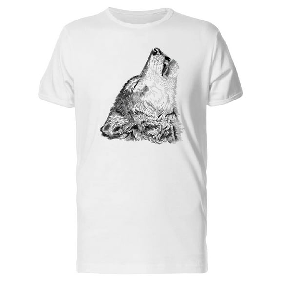Painting Of A Howling Wolf T-Shirt Men -Image by Shutterstock, Male 3X-Large