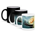thumbnail image 1 of 3dRose, Painting Of Battleship Bismark.jpg, 11oz Magic Transforming Mug, 1 of 8