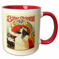 thumbnail image 1 of 3drose, Painting of Bitter Oriental by Livemont, 15oz Two-tone Red Mug, 1 of 6