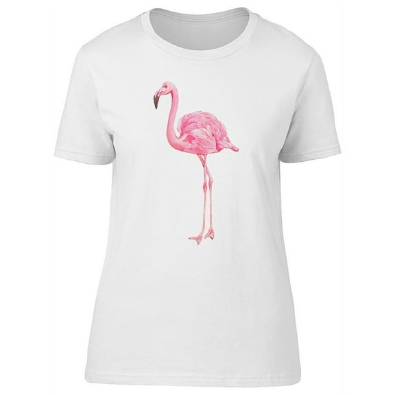 Painting Of Flamingo Sideview T-Shirt Women -Image by Shutterstock, Female Medium
