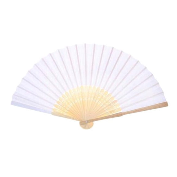 Painting Paper Folding Fan DIY Doodle Drawing Tool Art Supply, White - 10 Piece