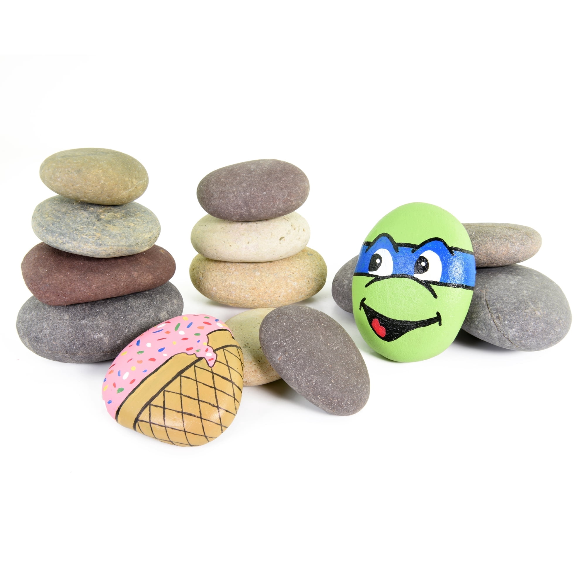 Painting Pebbles | 20 Small Painting Rocks, Mixed, 1"-2"