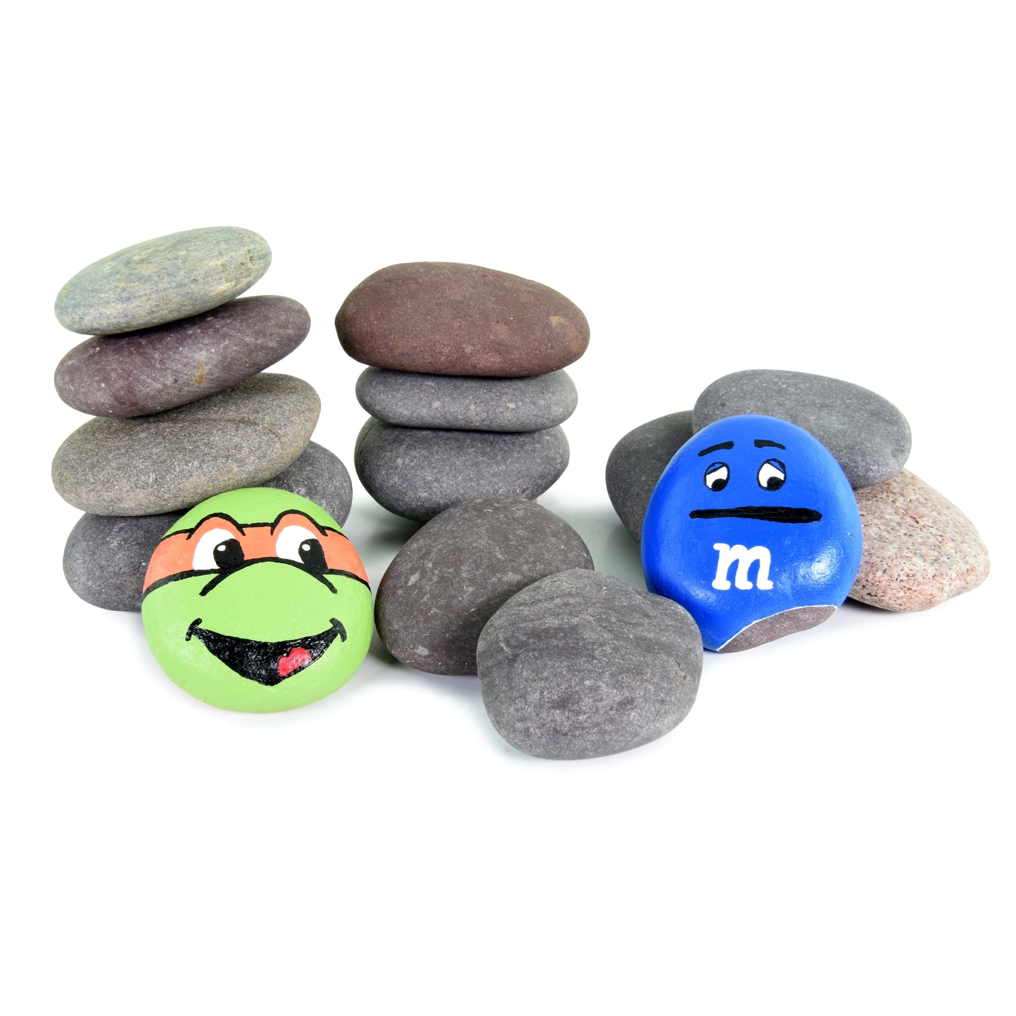 Painting Pebbles | 20 Small Painting Rocks, Plum, 1"-2"