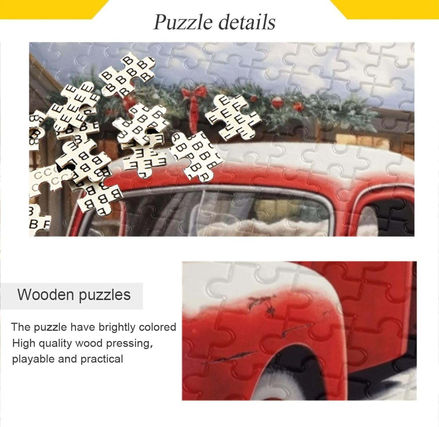 Painting Red Truck Christmas Jigsaw Puzzle 1000 Pieces, Zigsaw with ...