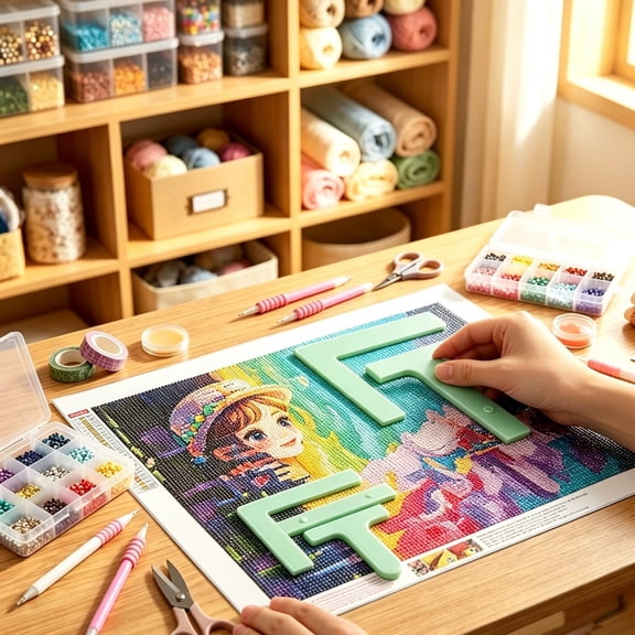 Painting Ruler Alignment For Accurate Grid Positioning And Straight Line Drawing