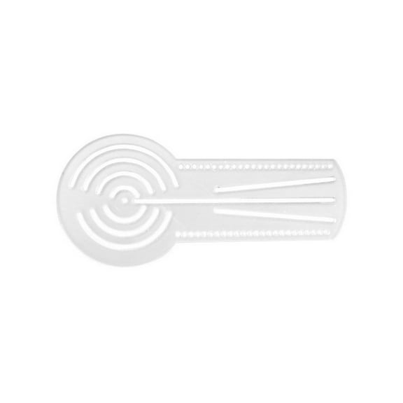 Painting Ruler Tracing Tool, Red Decompression Hand-Painted Template, for Art Projects