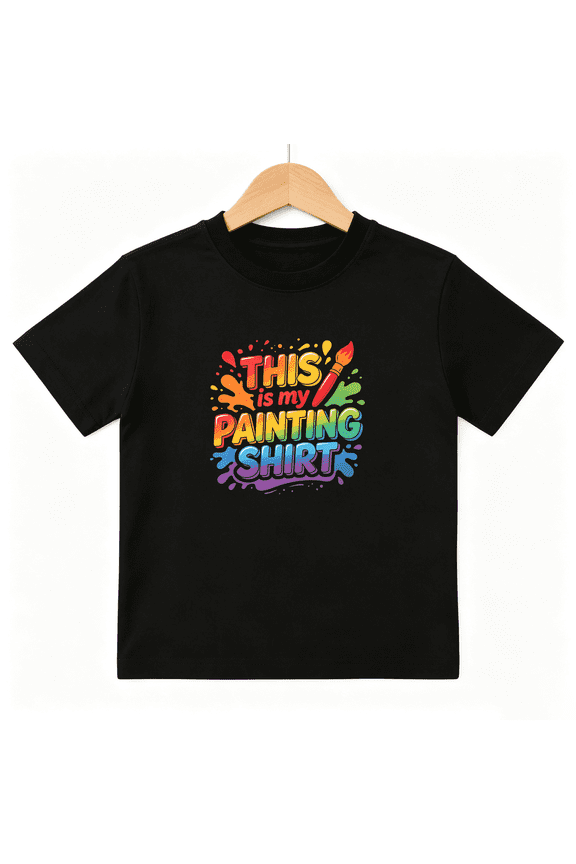 Painting Shirt Boys Graphic Tee, Cool Art Class Splatter Artist 100% Cotton Kids Short Sleeve T-Shirt