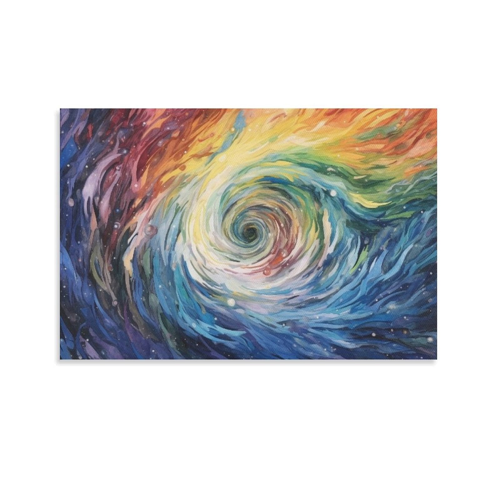 A Painting Of A Spiral With A Blue And Orange Swirl In The Center ...
