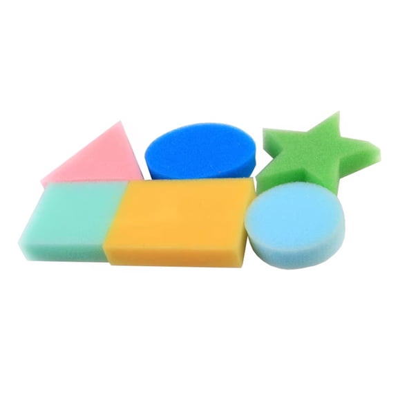 Painting Sponges Foam Painting Stamper Shapes Sponge Stamper Paint Drawing Sponges for Kids Toddler Early Learning