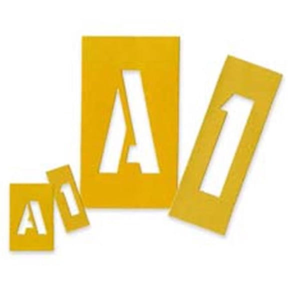 Painting Stencil Numbers-Letters- 1in.- Yellow