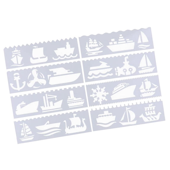 Painting Stencils for Art Crafts, DIY Drawing Templates Assorted Patterns And Shapes -Suit Travel Journal, Scrapbooking, Card Making Boat