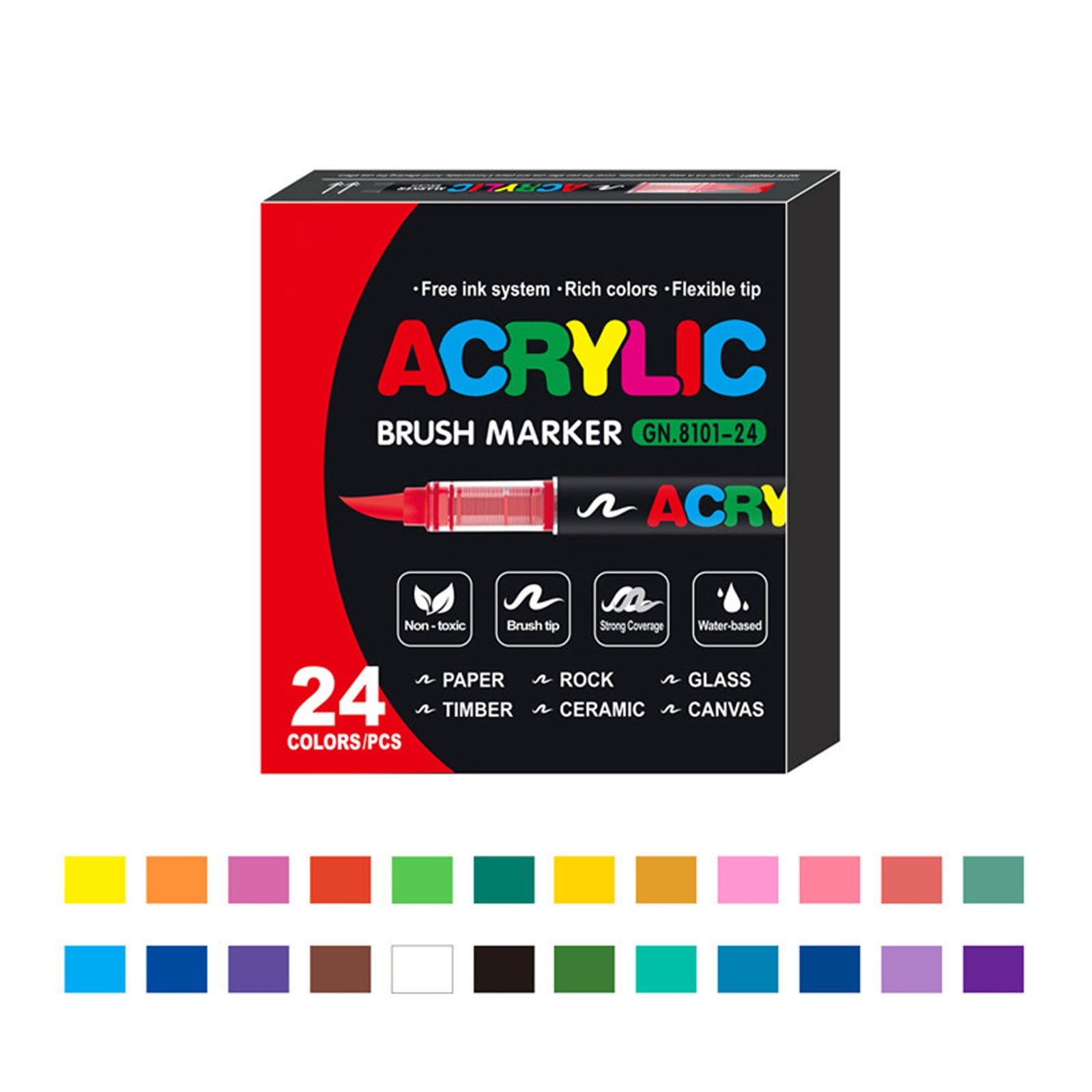 Painting Supplies Stellaya Acrylic Markers For Coloring Books – Liquid Acrylic Pens Set For Adult Coloring Books With Smooth And Rich Pigments