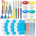 thumbnail image 1 of Painting Tool Kit for Kids - 34Pcs Paint Supplies with Cups, Palette Tray, and Brushes, 1 of 6