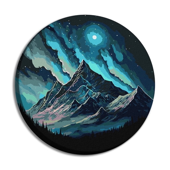 Wizardi Painting by Numbers on a Stretcher kit - Night Shine KHO-R1039 Ideyka