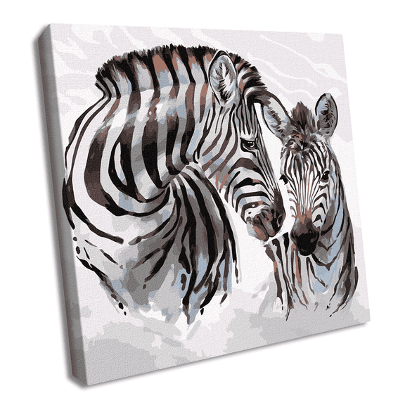 Wizardi Painting by Numbers on a Stretcher kit - Striped Life KHO4366 Ideyka