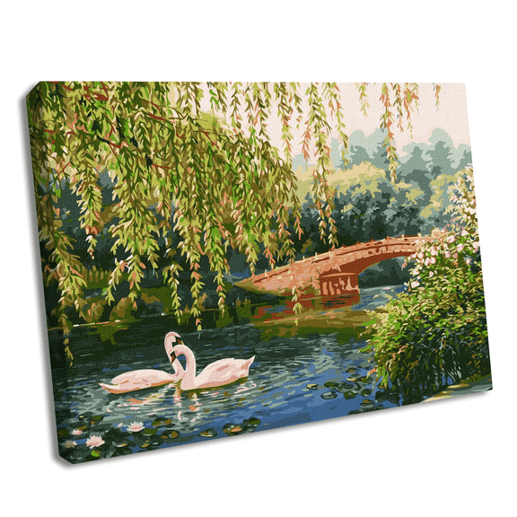 Painting by Numbers kit Swans on the lake KHO4359