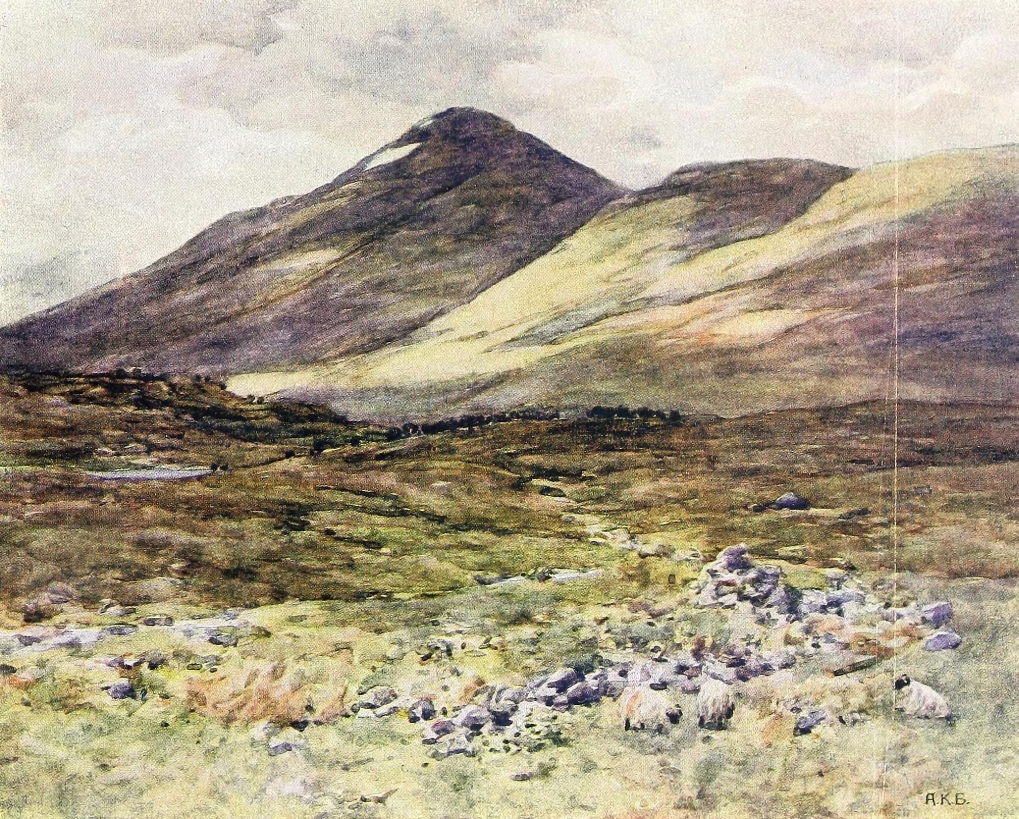 Painting in Water-colours 1918 Ben More Canvas Art - A Kellock Brown (24 x 36)