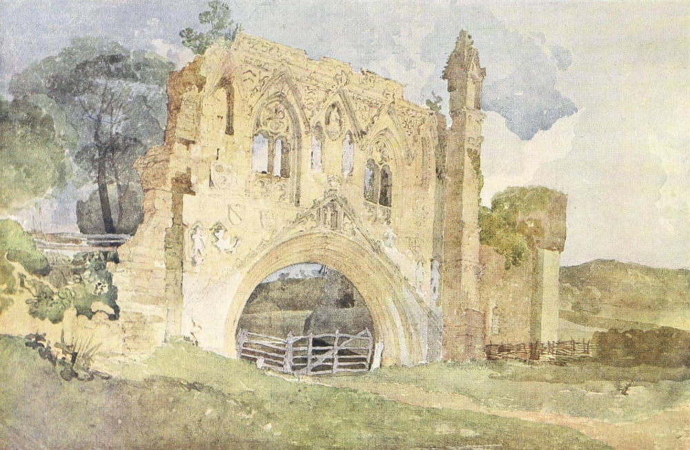 Painting in Water-colours 1918 Kirkham Abbey Canvas Art - John Sell Cotman (18 x 24)