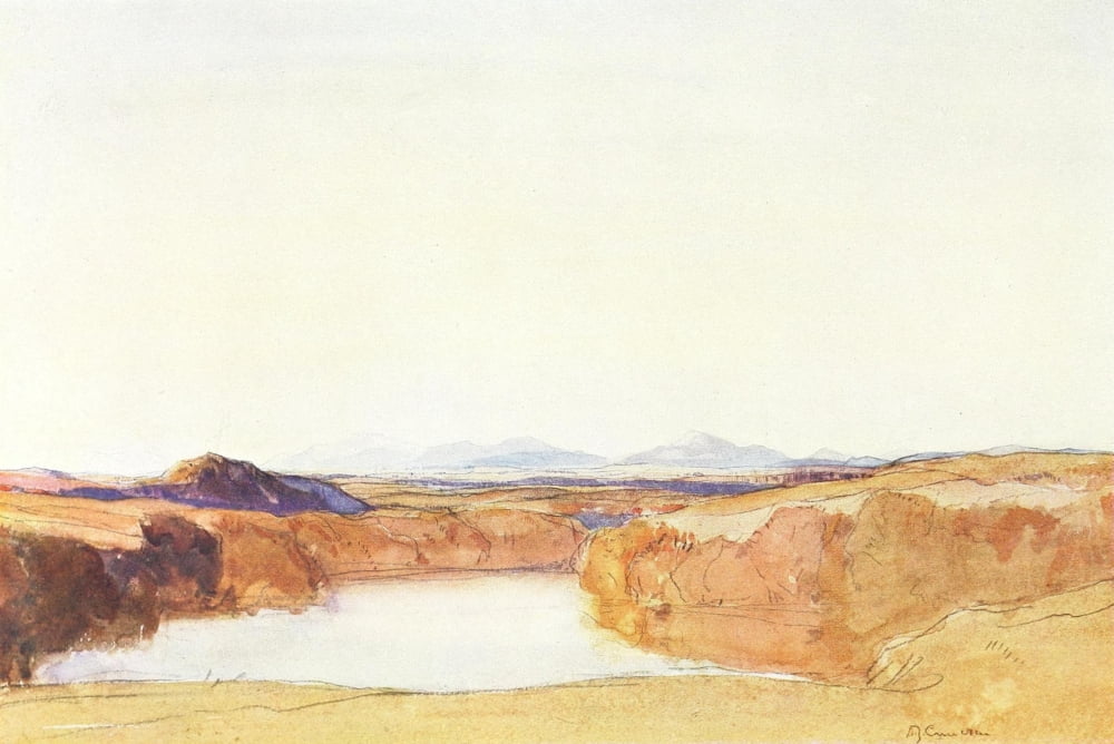 Painting in Water-colours 1918 Strath Tay Canvas Art - David Y Cameron (18 x 24)