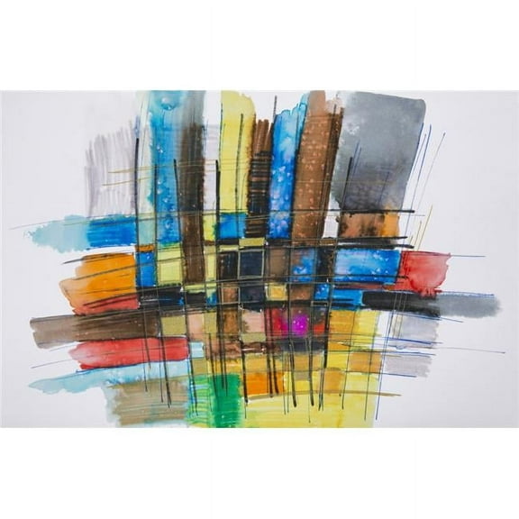 Painting of A Colourful Grid Poster Print - 18 x 12 in.