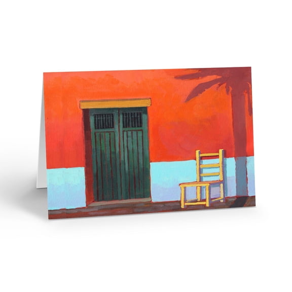 Painting of Mexican Door Blank Note Cards - 10 Note Cards with Envelopes - 14447