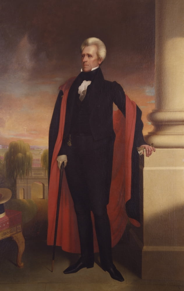 Painting of President Andrew Jackson standing Canvas Art - John ParrotStocktrek Images (12 x 18)