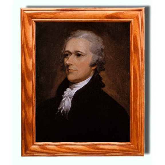 Painting on Canvas, Portrait of American Revolution Patriot, ALEXANDER HAMILTON, 1806. Patriotic Wall Art, Wall Decor.