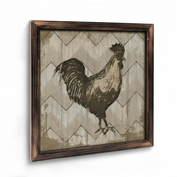 Paintings Art Prints :  Home Well Read Rooster  Wooden Art Prints  Farmhouse Wall Decor Framed Chicken Painting Farm Animal Prints for Kitchen Living Room for Kitchen Home Living Room.08X 08in