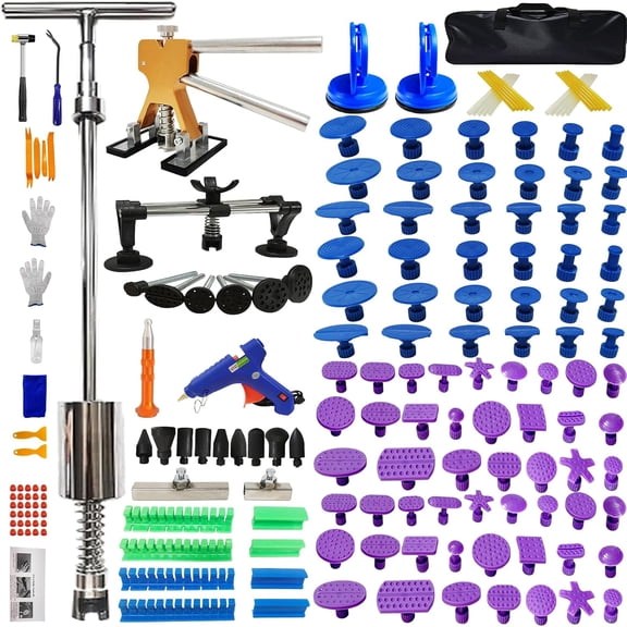 Paintless Car Dent Removal Kit,Bodywork Hail Damage Repair,Auto Body Dent Removal Tools,Dent Pulling Slide Puller, Dings Remover Tools Kit