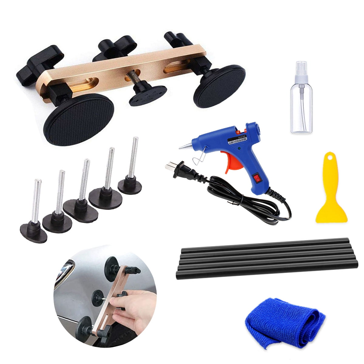 Paintless Dent Removal Kit Dent Puller Bridge Dent Repair Kit for Auto