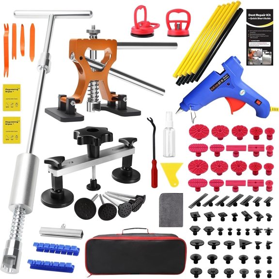 Paintless Dent Removal Kit for  - Dent Puller Kit with  Dent Lifter,  Adhesion Glue Sticks & Puller Tabs, Removable T-bar Puller, PDR Kit for & Auto  Dent Repair