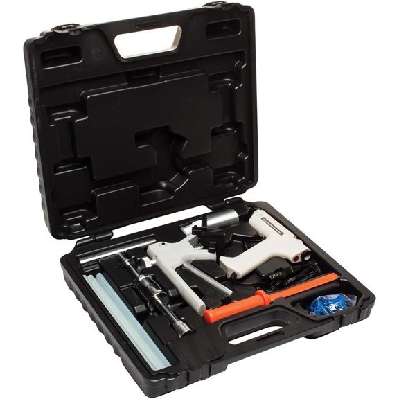 Paintless Dent Repair Kit - PDR | Removes Dents Out of Metal Auto Body Panels | Auto Body Tool Set Dent Puller Kit with Slide Hammer Puller Set, Scarper Tool and Glue Gun for Car Hail Damage