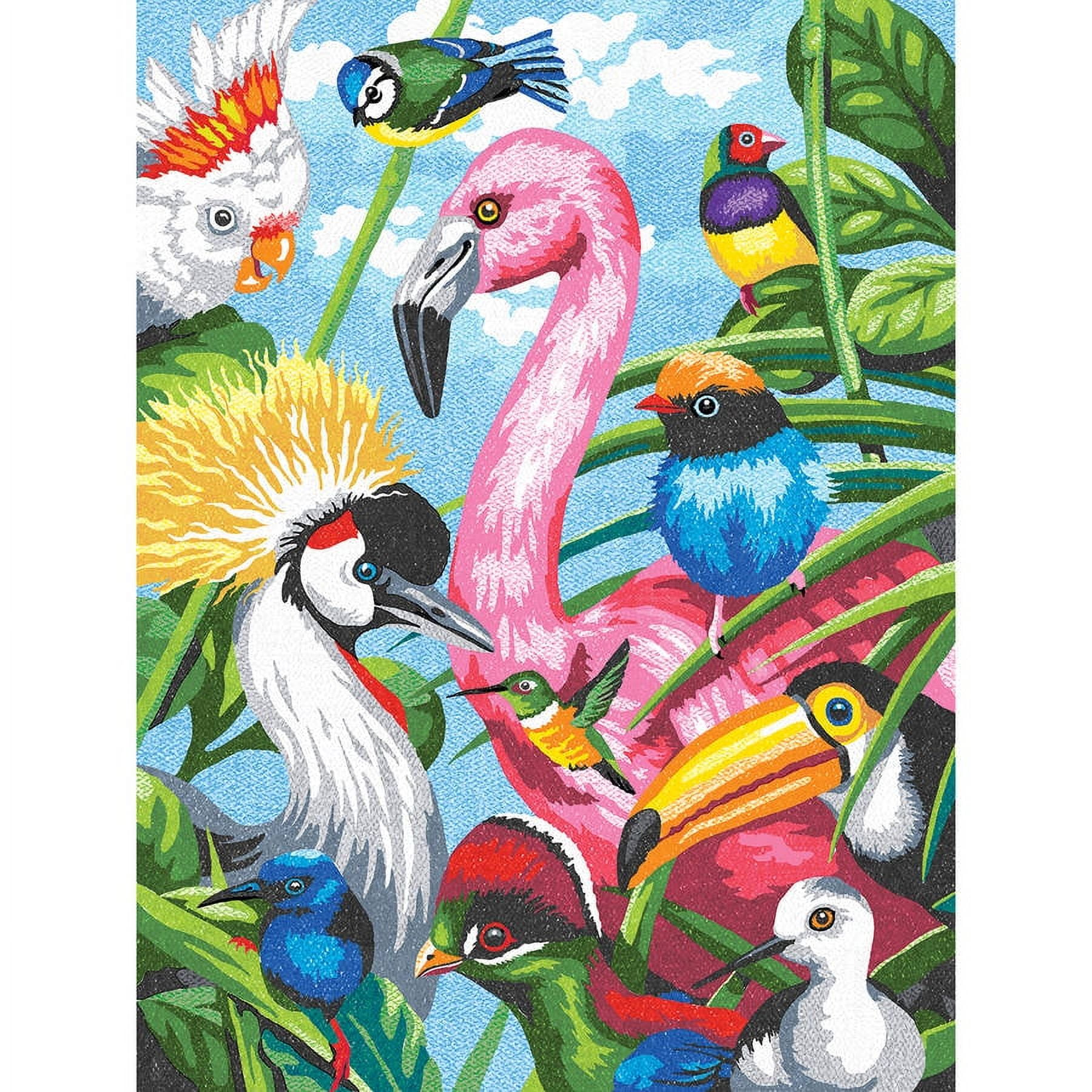 Paintworks Color By Number 9x12 Tropical Feathers