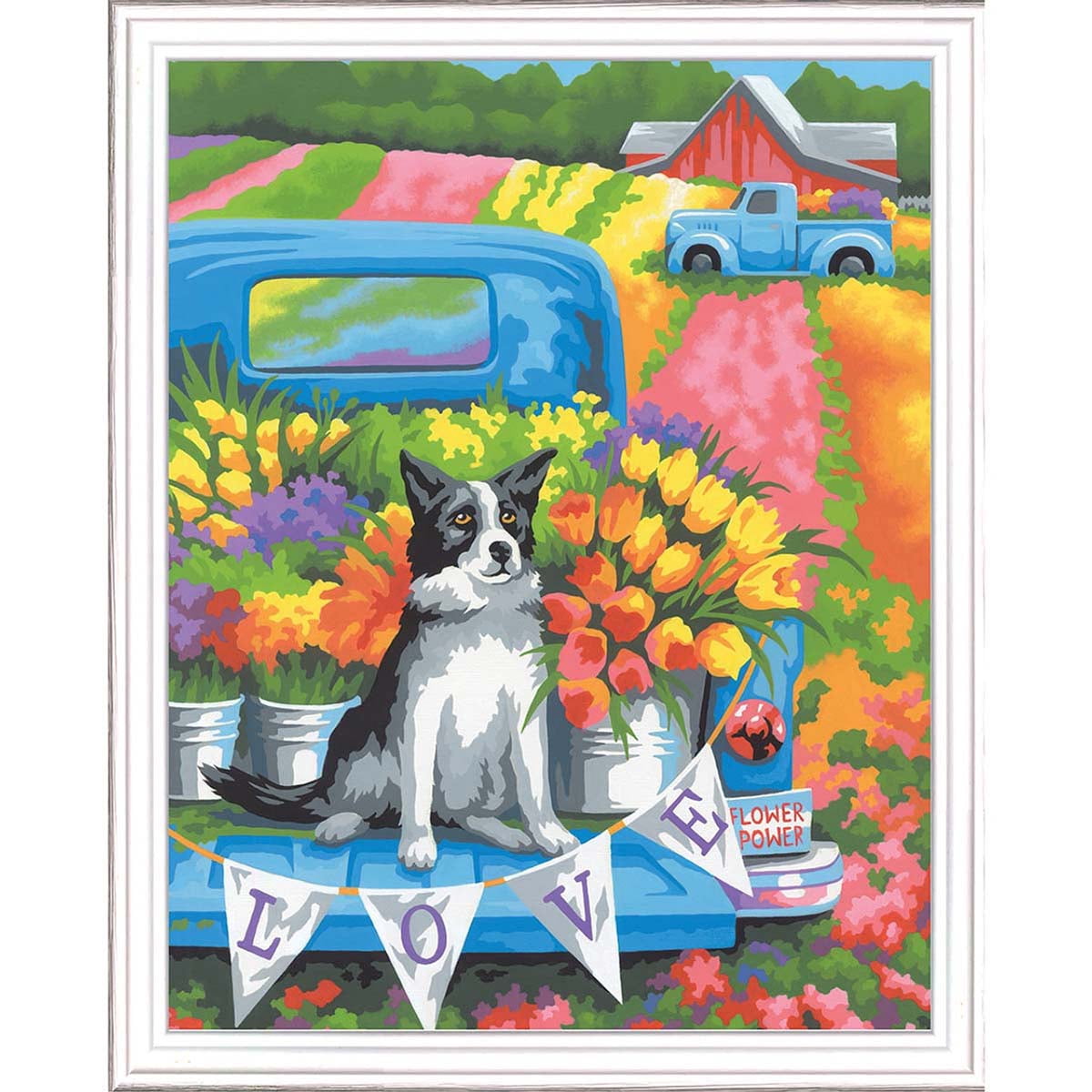 Paintworks® Flower Power Dog Kit & Frame Paint by Number Kit