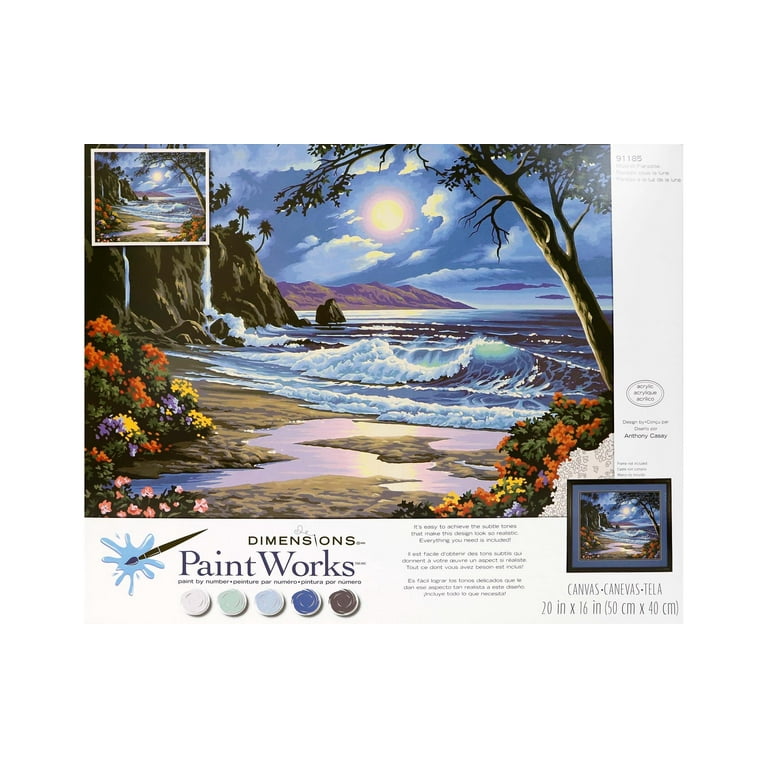 NewSight Newsight DIY Oil Painting Paintworks Paint by Number for Kids and  Adults (16 x 20Dolphin Bay)