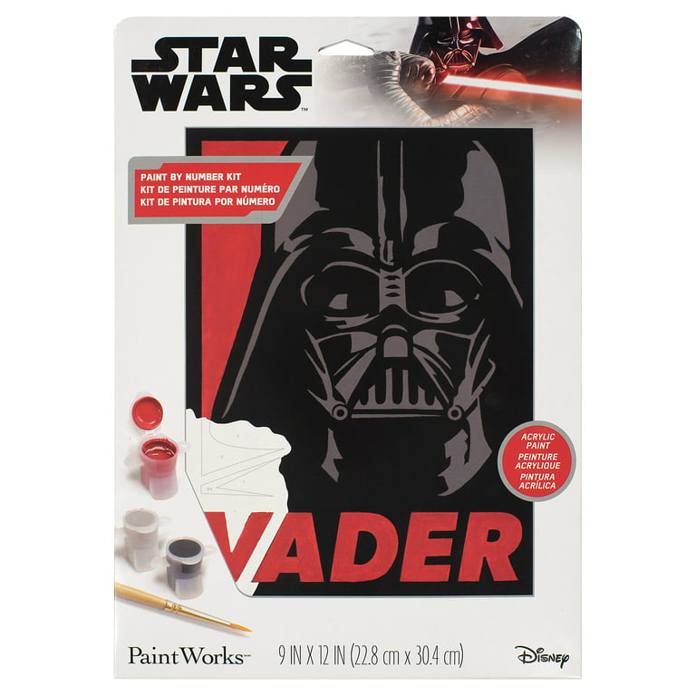 Paint Works Paint by Number Kit 9 inch x12 inch Darth Vader