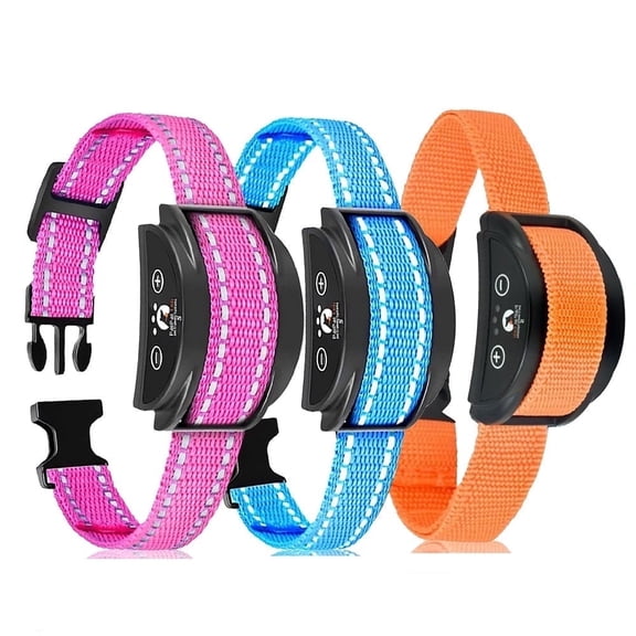 Paipaitek Dog Bark Collar,Automatic Shock & Beep,Waterproof & Rechargeable,For Small to Large Dogs,Black,3pcs