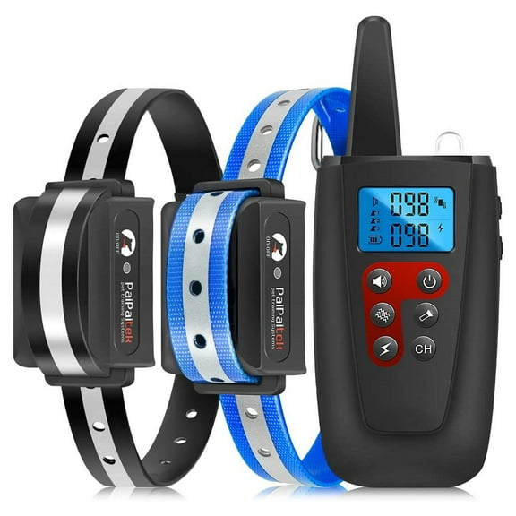 Paipaitek Dog Shcok Collar For 2 Dogs,Dog Training Collar With Remote 3300Feet,Dog Bark Collar With Beep,Vibration,Shock for Large Medium Small Dogs,IPX7
