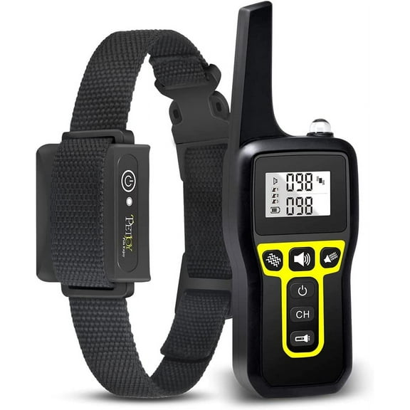Paipaitek Dog Training Collar No Shock,Vibrating Dog Collar with Remote 2800Ft Remote Range,No Shock Dog Collar For Deaf Dogs, IPX7 Waterproof