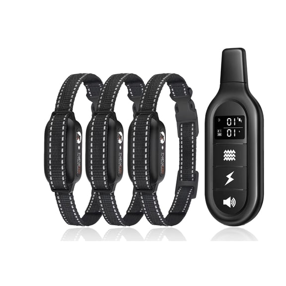 Paipaitek Dog Training Collar with Remote, Dog Shock Collar with Security Lock & 3 Modes, 3300FT Range, IPX7 Waterproof, 180-Day Long Battery, For Small Medium Large Dogs,3packs